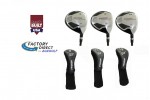 AGXGOLF LADIES MAGNUM XS EDITION WOODS SET: 9, 11 & 13 GRAPHITE SHAFTS wCOVERS